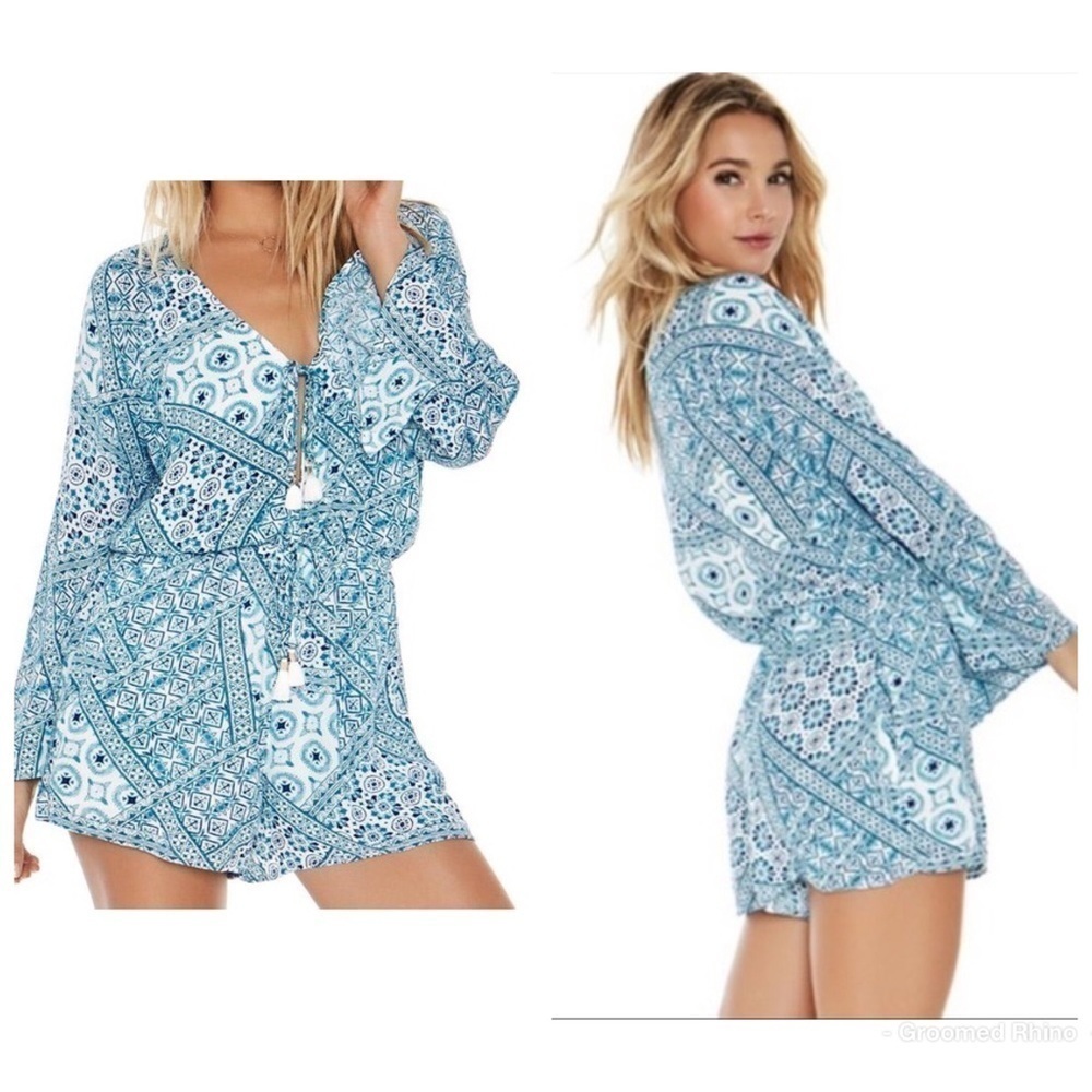 L*space Aubrey Romper Patchwork Boho Print Size S